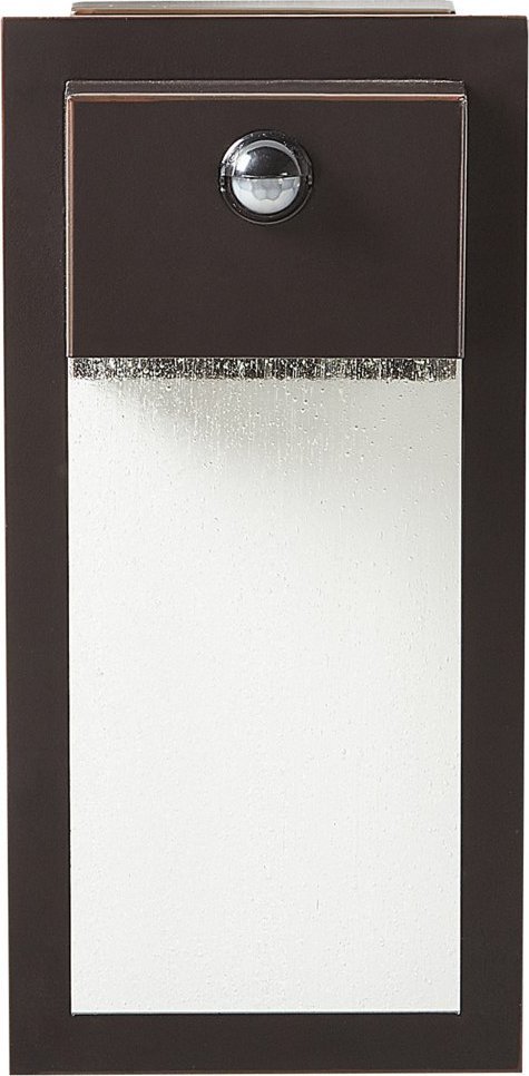 Kinkiet Beliani Lampa ścienna zewnętrzna LED z czujnikiem ruchu czarna ELLIOT