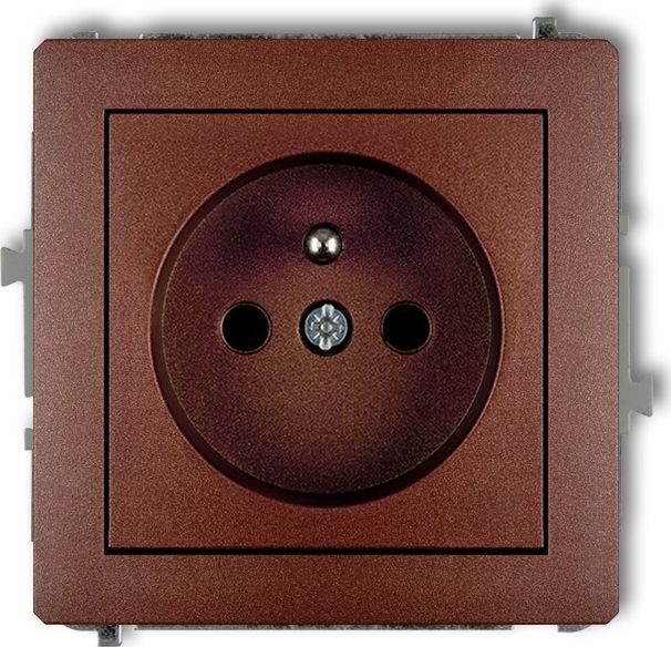 Karlik TREND Gniazdo pojedyncze z/u 2P+Z beżowy 1GP-1z