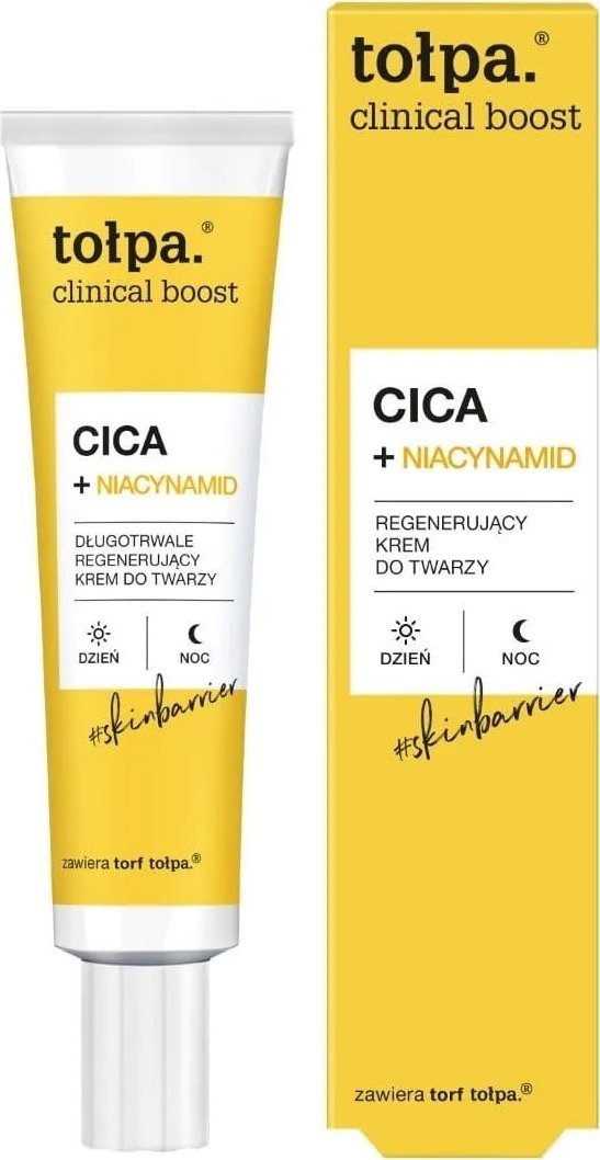 Tołpa Clinical Boost - Cica + Niacynamid - Długotrwale regenerujący krem do twarzy 40ml