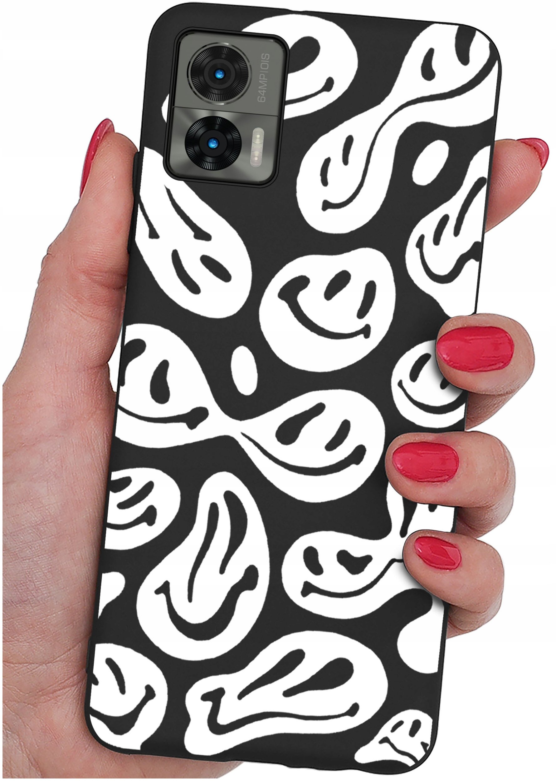 Etui do Motorola Moto Edge 30 Neo WZORY |SILIKONOWE MATT CASE + SZKŁO 9H