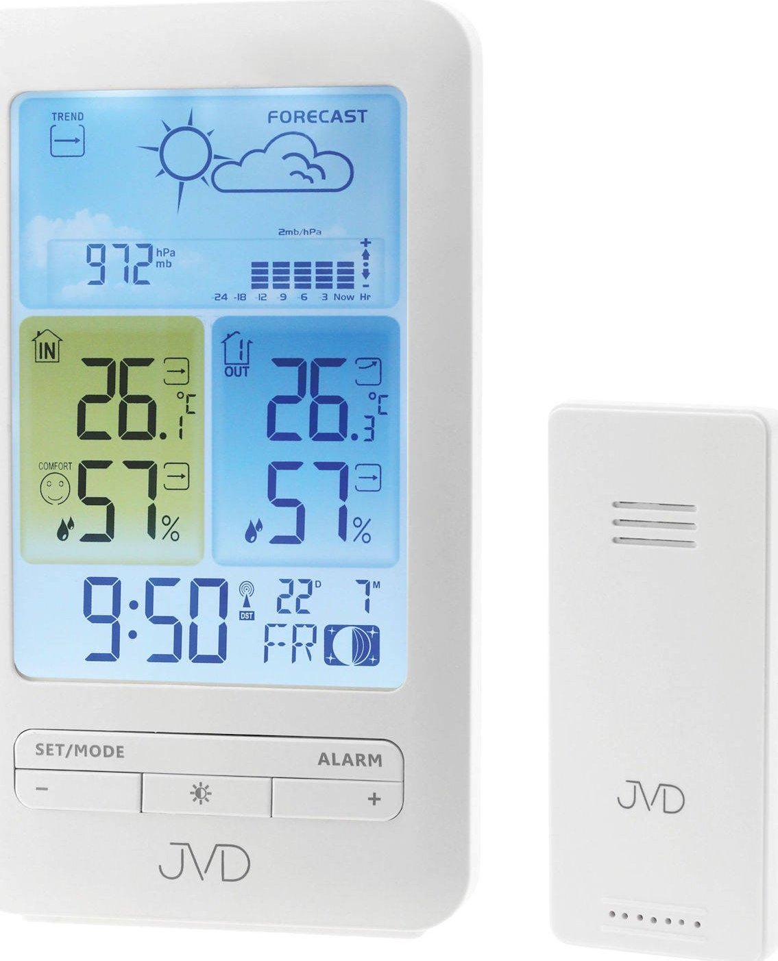 Stacja pogodowa JVD Stacja pogody JVD RB3395.1 ciśnienie