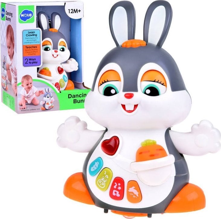HOLA Interaktywny Tańczący Królik zabawka do raczkowania dla dziecka ZA5071
