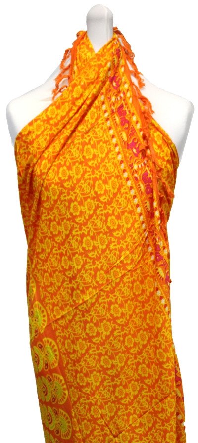 Indonezyjskie Sarongi Mandala - Żółty