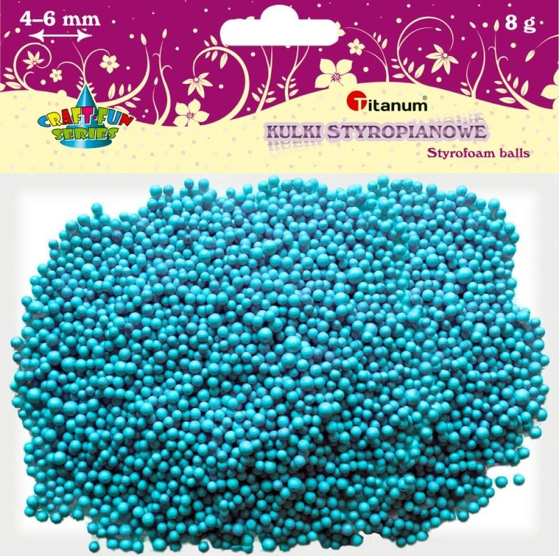 Titanum Kulki styropianowe 8g jasnoniebieskie mix 4-6mm