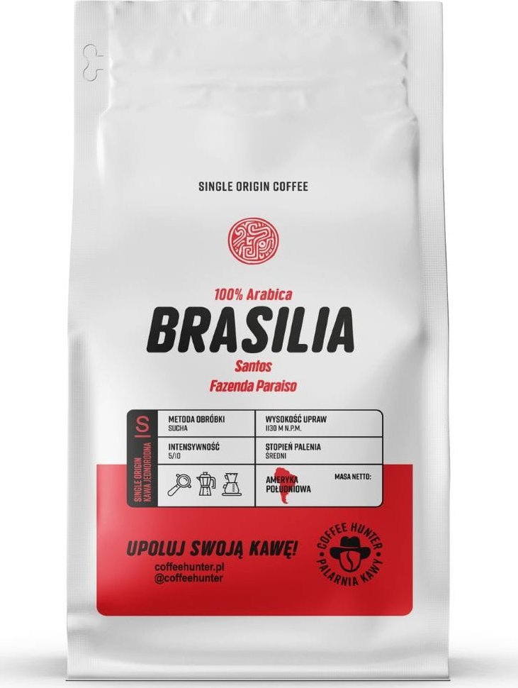 Kawa ziarnista Coffee Hunter Brasilia Santos Fazenda Paraiso 1 kg