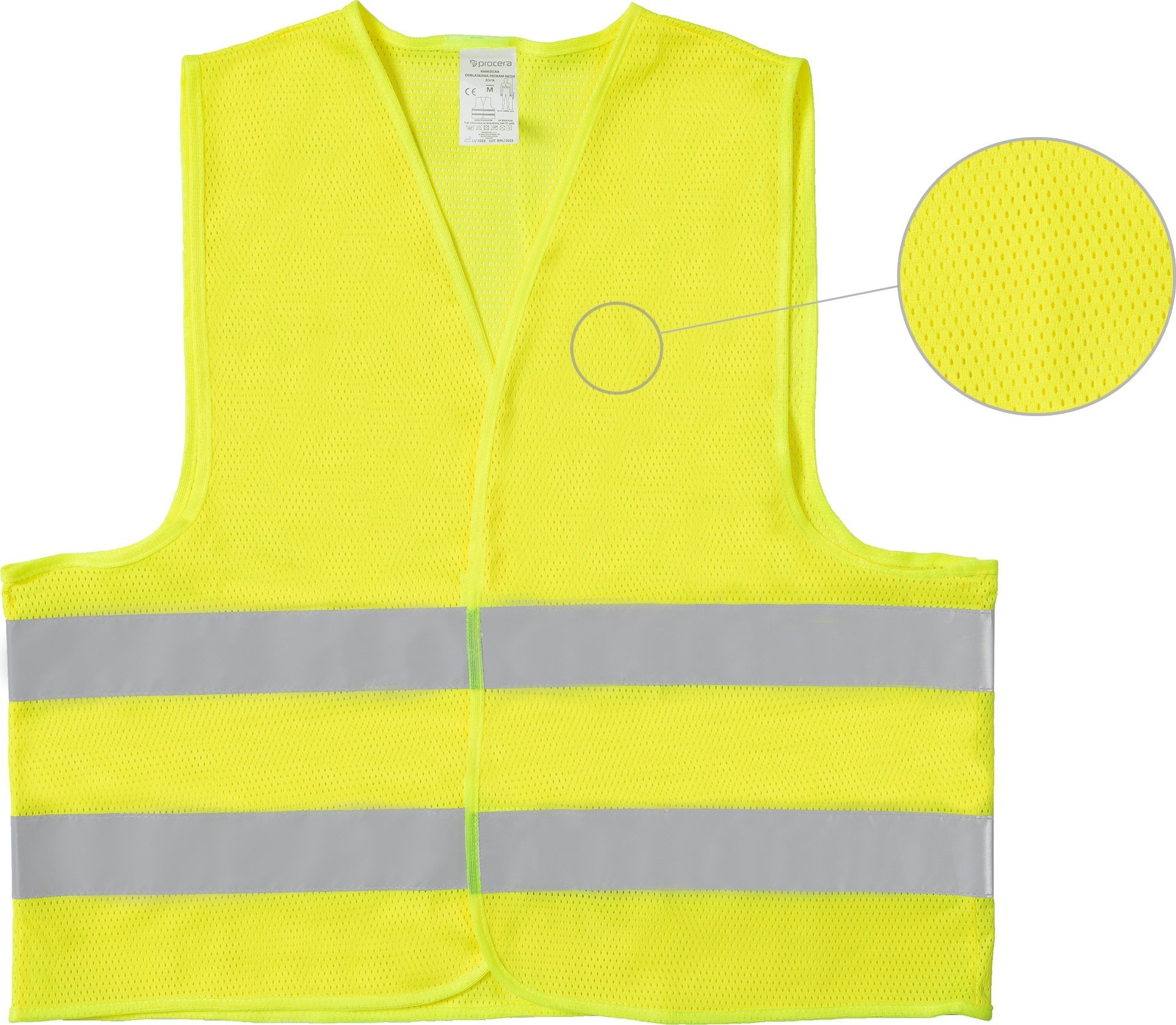 PROCERA KAMIZELKA PROKAM MESH - Kamizelka odblaskowa siatkowa Prokam Mesh żółta XL