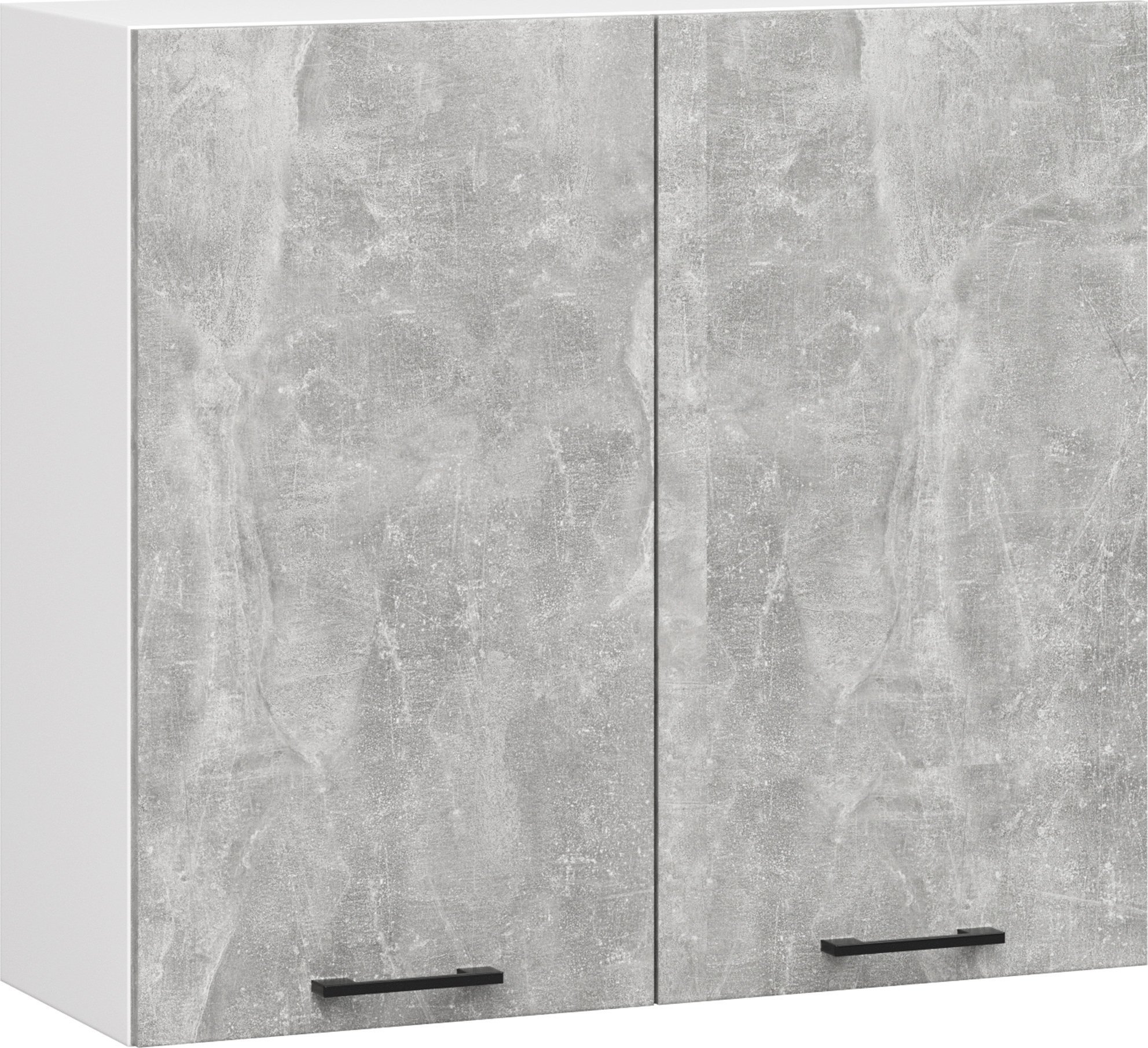 Fabryka Mebli Akord Szafka kuchenna wisząca OLIWIA 80x72 cm 2 drzwi 2 półki - biała-beton