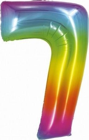 GoDan Balon foliowy Smart Cyfra 7 tęczowa 76cm CH-STC7