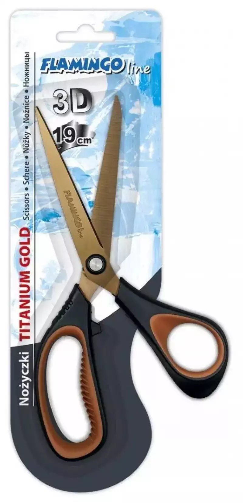 Nożyczki tytanowe 3D 19cm ostrze 8cm
