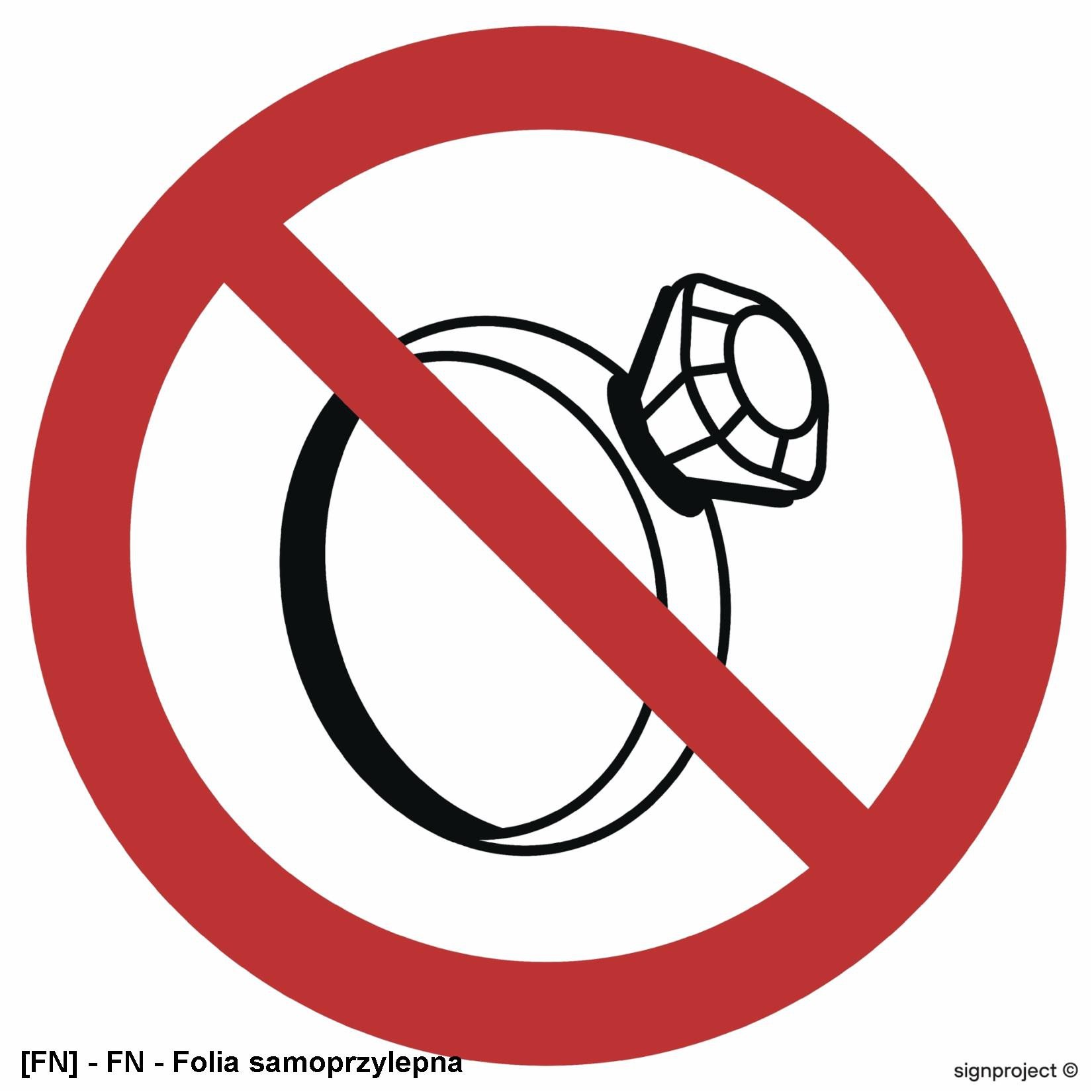 GB034 - Zakaz noszenia biżuterii 50x50