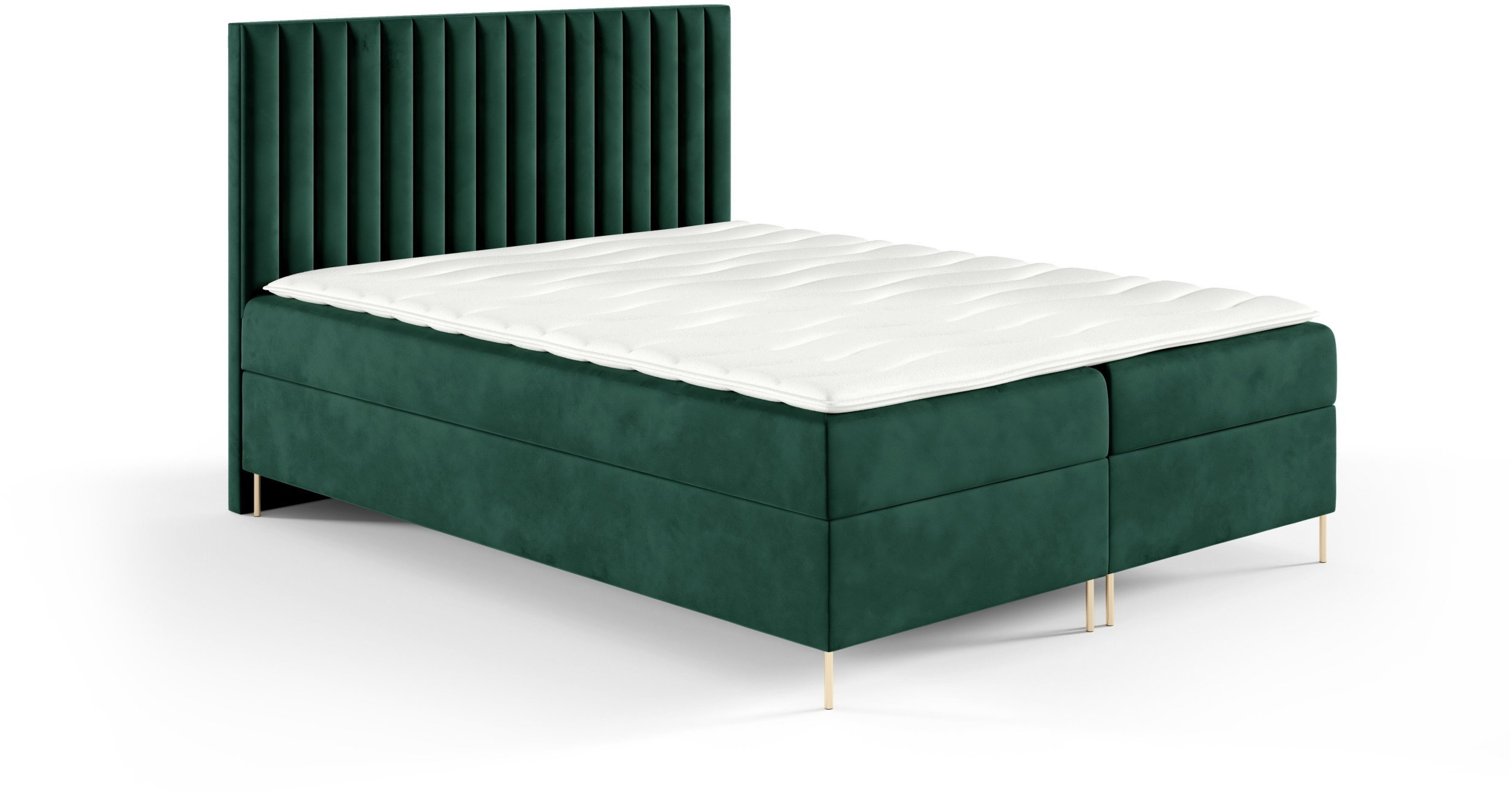 Łóżko kontynentalne Lilly Box 140x200 z nogami riviera 38