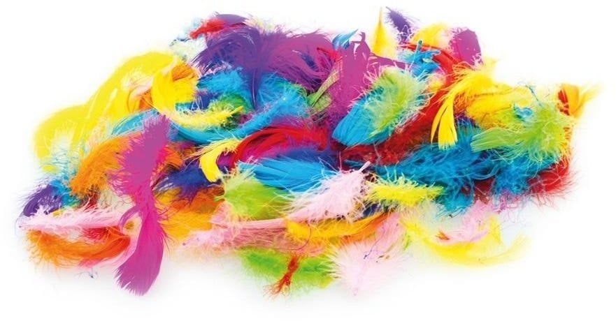 Pióra kolorowe 5-12cm 7g