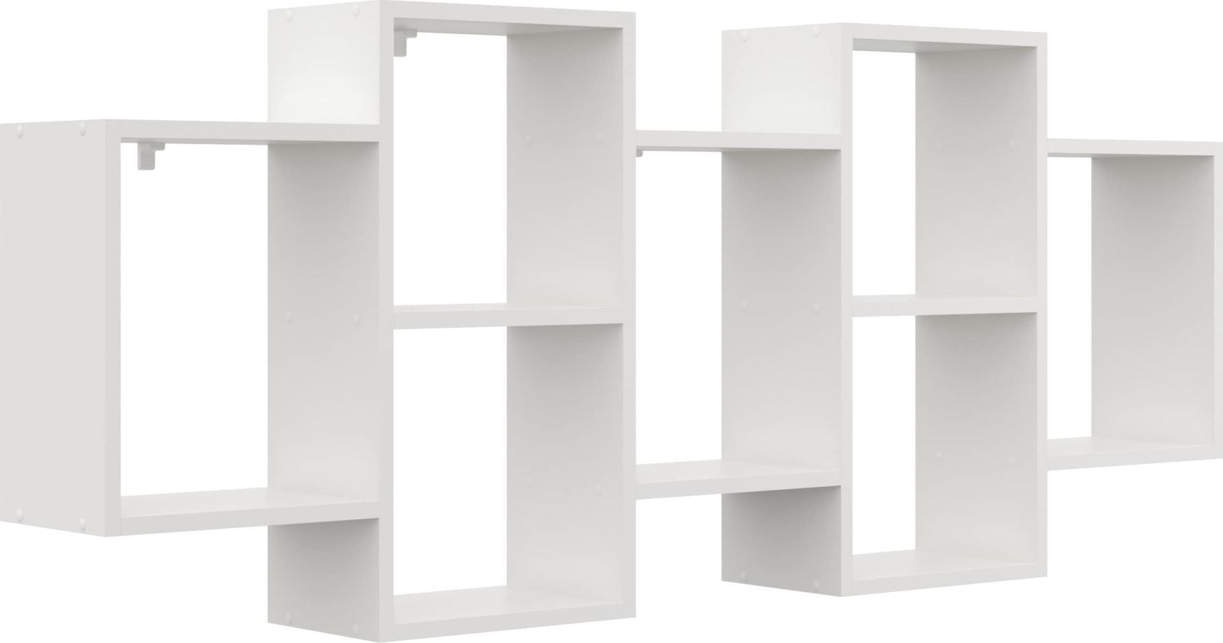 Tyletegotu Duża półka ścienna, regał wiszący, 161x18x66 cm, biały, mat