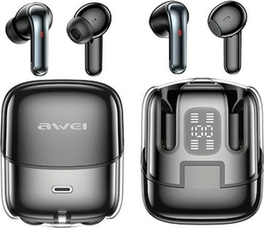 Słuchawki Awei AWEI słuchawki Bluetooth 5.3 T79 ENC TWS + stacja dokująca czarny/black