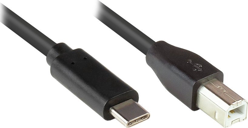 Kabel USB Alcasa USB-C - USB-B 0.5 m Czarny (2510-CB005)