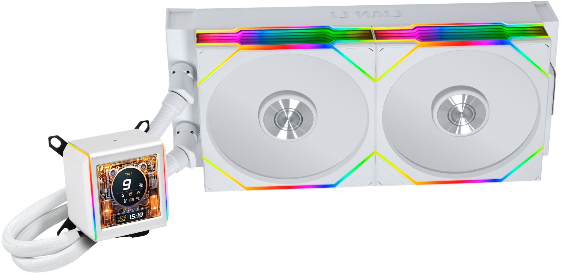 Chłodzenie wodne Lian Li Galahad II LCD 280 TL Wireless AiO chłodzenie wodne - biały