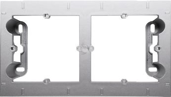 Kontakt-Simon Puszka natynkowa Simon 54 podwójna srebrny mat