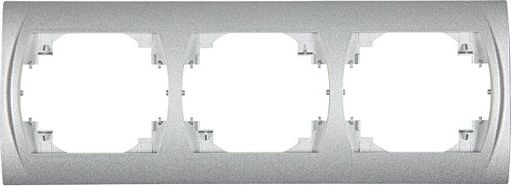 Karlik LOGO Ramka pozioma potrójna srebrny metalik 7LRH-3