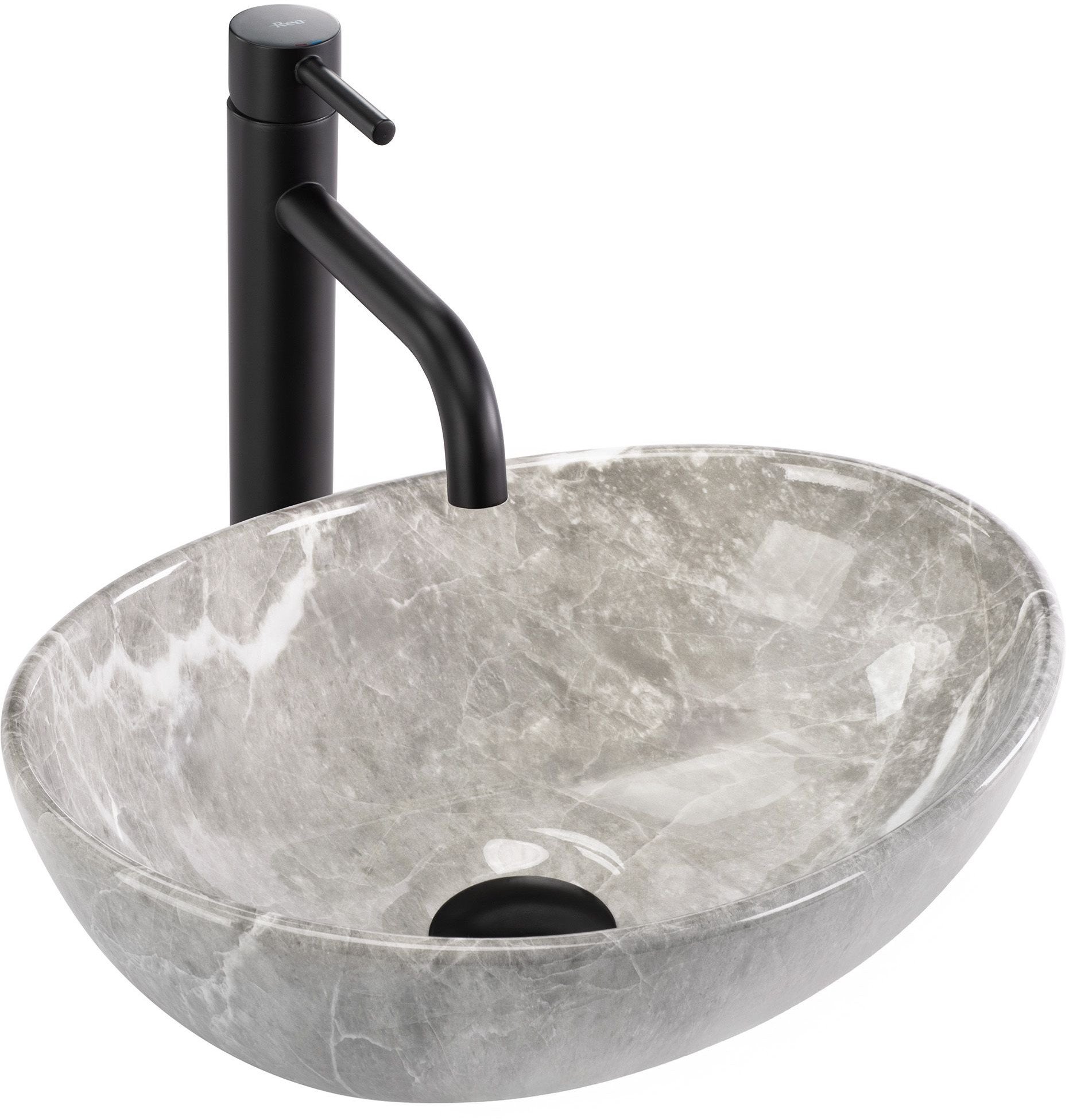 Umywalka nablatowa Rea Sofia Mini Grigio