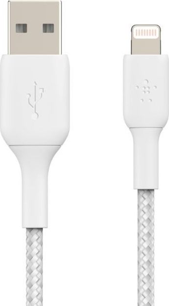 Kabel USB Belkin USB-A - Lightning 1 m Biały (CAA002bt1MWH)