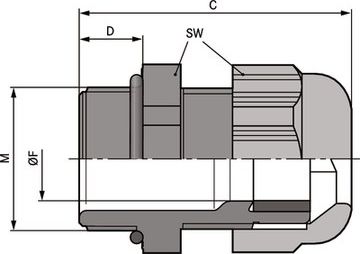 LAPP Dławnica kablowa poliamidowa M20 IP68 SKINTOP KR-M 20 ATEX plus niebieska (54115425)