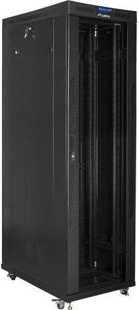 Szafa Lanberg Szafa instalacyjna Rack stojąca 19" 42U 600x1200 czarna drzwi szklane LCD Lanbeg (flat pack)