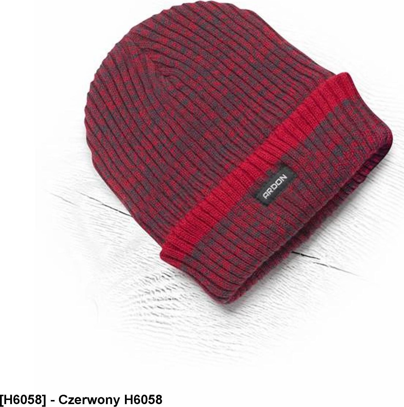 Ardon H6057 - ARDON VISION NEO - czapka zimowa dziana + polarowa podszewka niebieska - Czerwony H6058