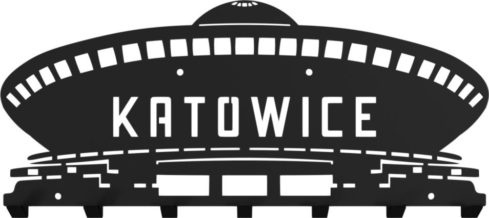 MT3CH Metalowy wieszak ścienny wiszący do przedpokoju na kurtki ubrania klucze loft KATOWICE SPODEK czarny