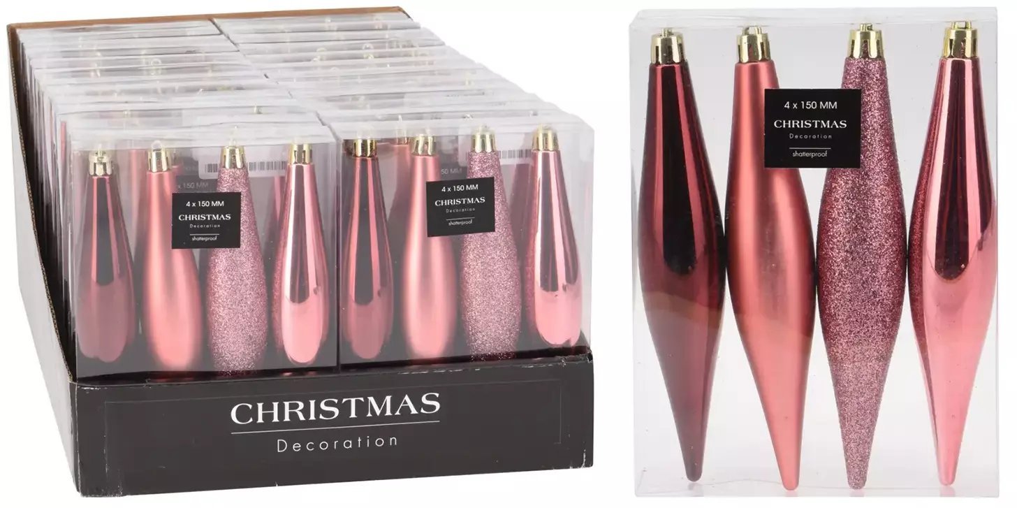 Skrzynkazdrewna Zabawki choinkowe, polipropylen, 8 vnt.