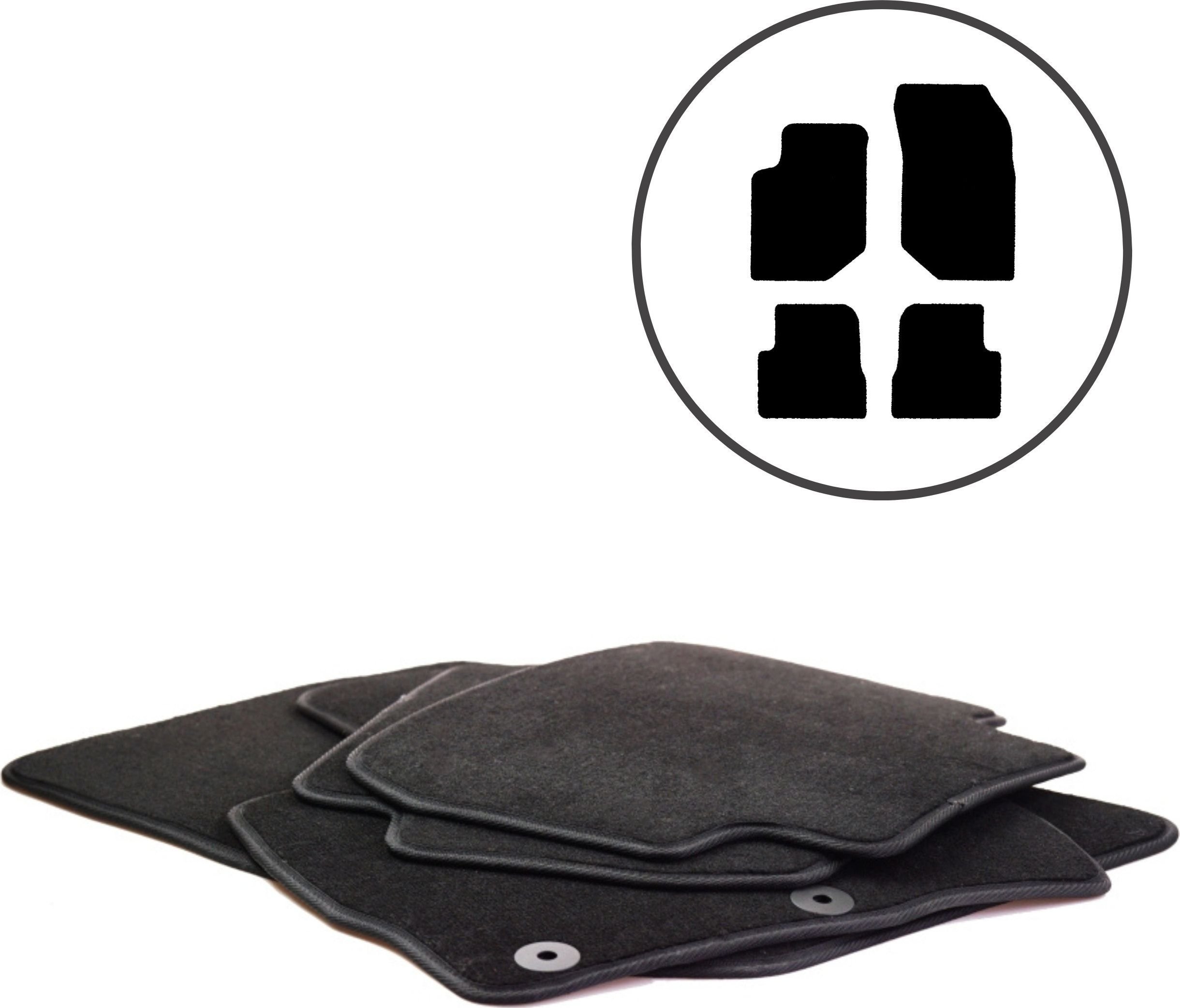 Dikel Dywaniki samochodowe welurowe 4szt. Citroen C4 III