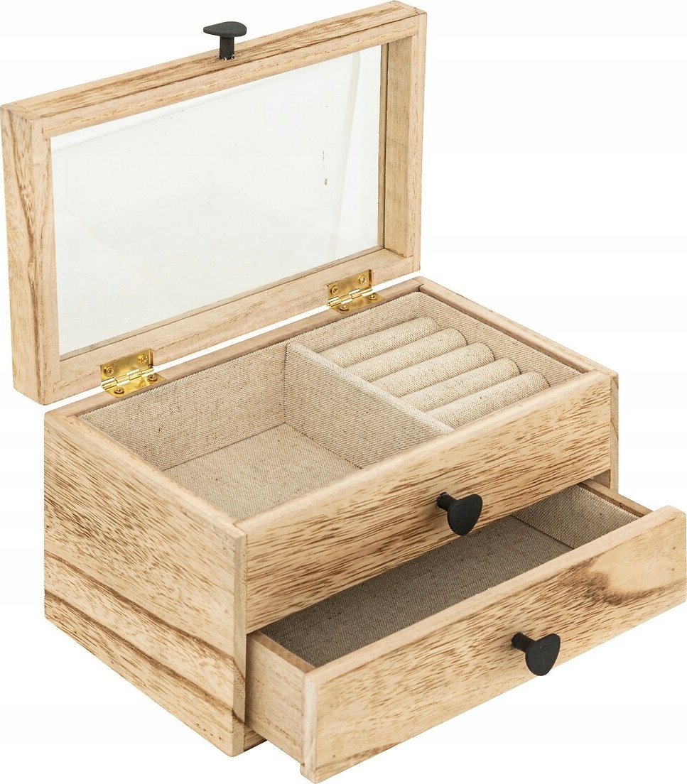 Drewniana szkatułka na biżuterię INUIT