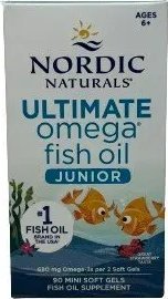 Nordic naturals Nordic Naturals - Ultimate Omega Fish Oil Junior, 680mg, Truskawka, 90 kapsułek miękkich mini