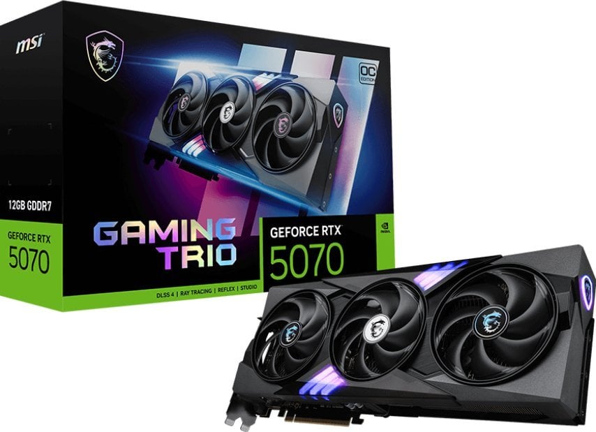 Karta graficzna MSI GeForce RTX 5070 Gaming Trio OC 12GB GDDR7 DLSS4
