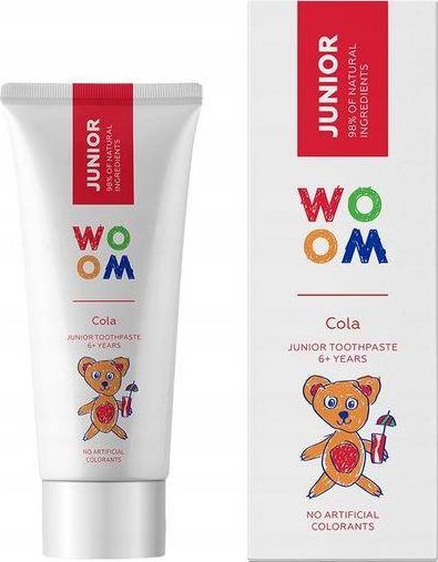 Woom Junior naturalna pasta do zębów dla dzieci 6+ lat Cola 50ml