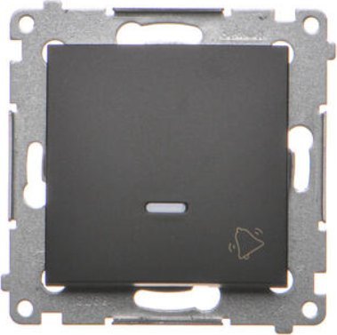 Kontakt-Simon Simon 54 Przycisk dzwonek” z podświetleniem LED (moduł) 16AX 250V zaciski śrubowe czarny mat DD1AL.01/49