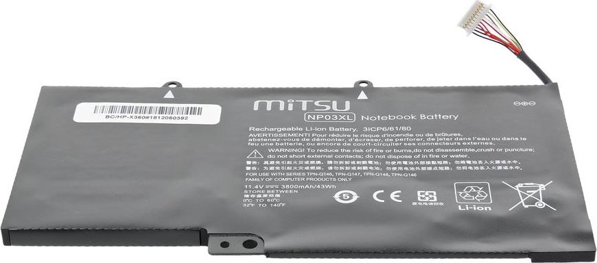 Bateria Mitsu HP Pavilion X360 13-B 15-U (BC/HP-X360)