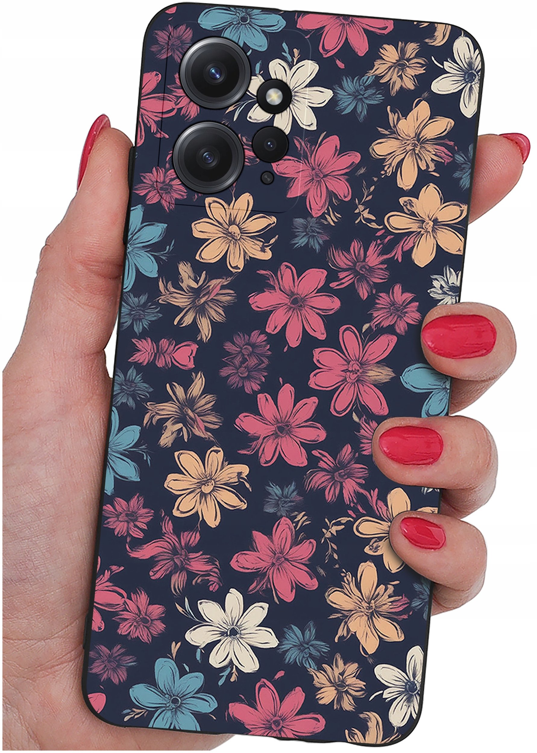 ETUI do Xiaomi Redmi Note 12 4G | WZORY | SILIKONOWE MATT CASE + SZKŁO 9H