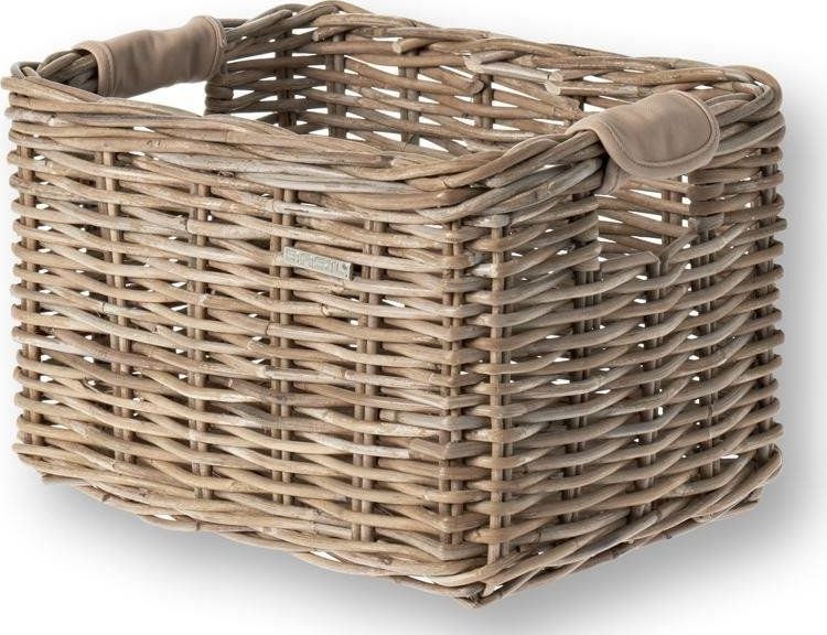 Basil Kosz na przedni bagażnik BASIL DORSET M, ratan naturalny szary