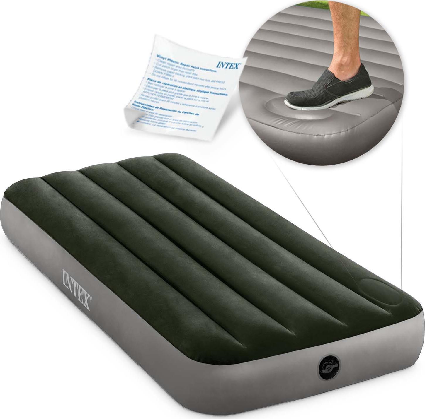 Intex Materac dmuchany z wbudowaną pompką nożną 191x76x25 cm
