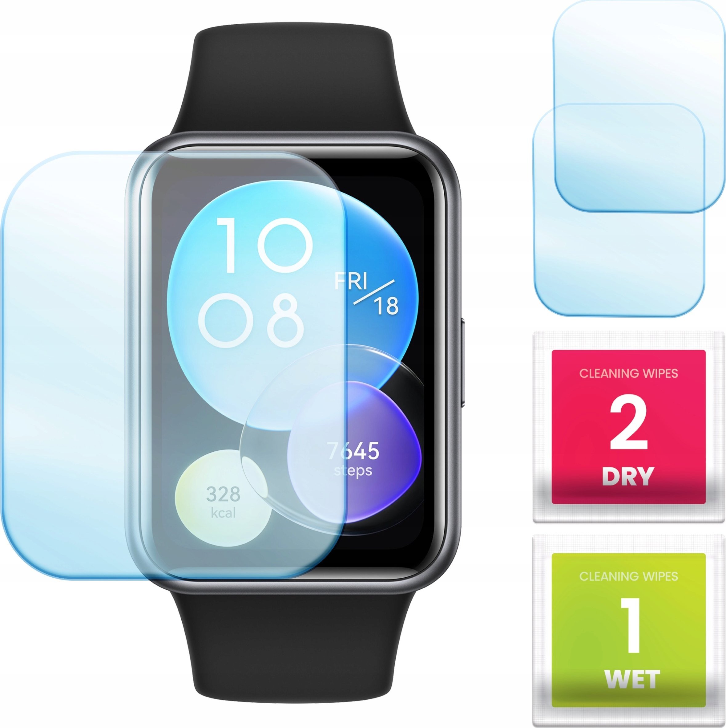 Hello Case 2-PAK Szkło Hybrydowe do Huawei Watch Fit 2 (Szybka, Szkiełko, Ochronne)