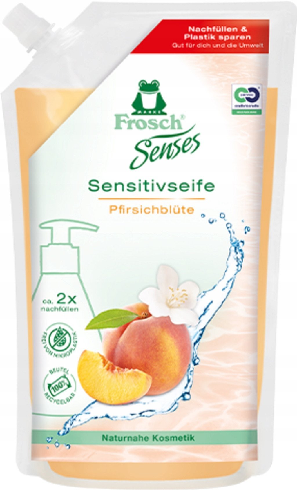HAND SOAP FROSCH PEACH REFILL 500ML
