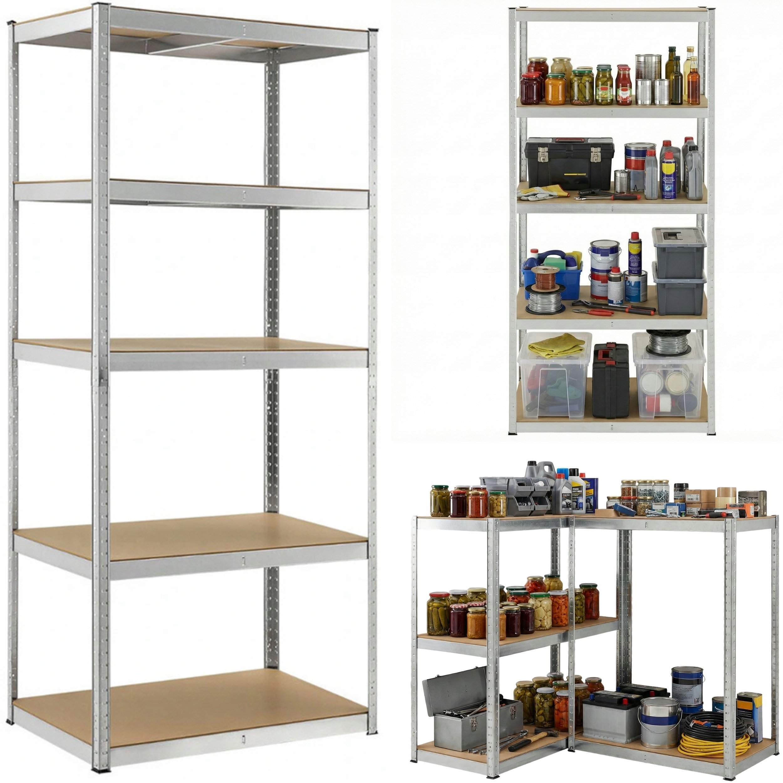 Regał metalowy magazynowy 150x75x30 cm