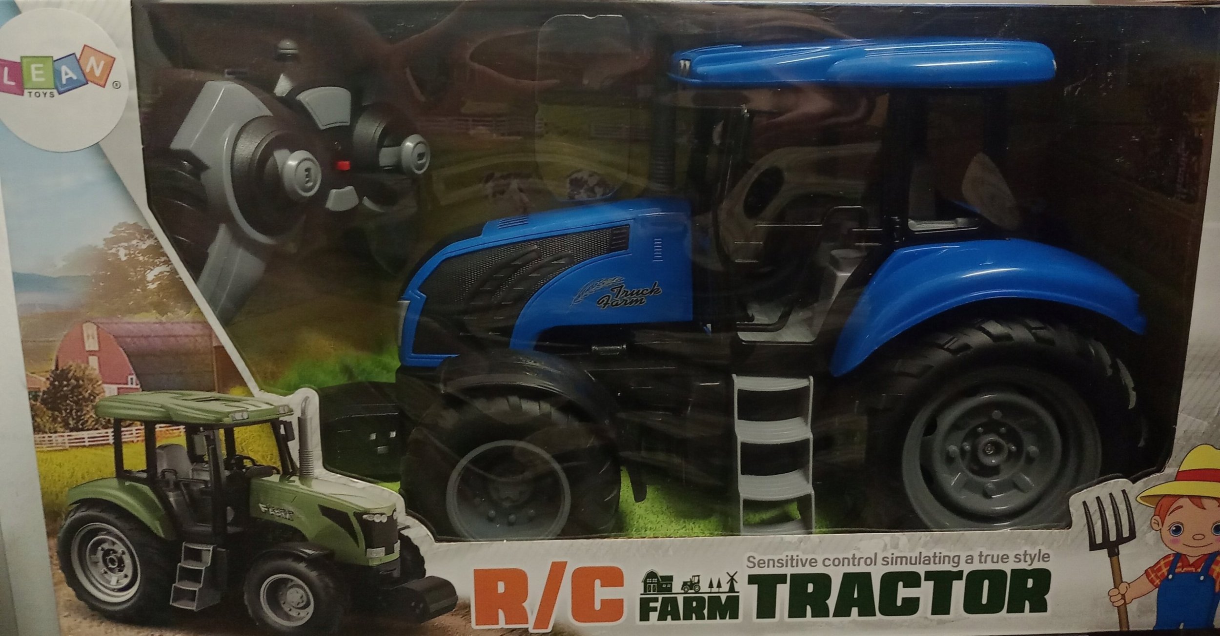 LeanToys Traktor Zdalnie Sterowany RC 2.4G Dźwięki Niebieski