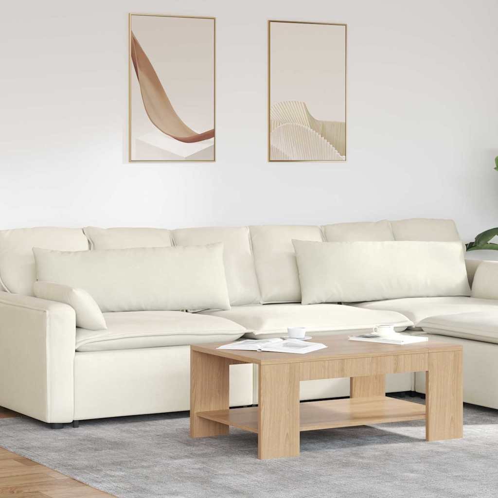 vidaXL Poduszki na sofę 2 pcs Kremowy 120 x 40 cm Tkanina sztruksowa