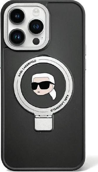 Karl Lagerfeld Karl Lagerfeld KLHMP15LHMRSKHK iPhone 15 Pro 6.1" czarny/black hardcase Ring Stand Karl Head MagSafe