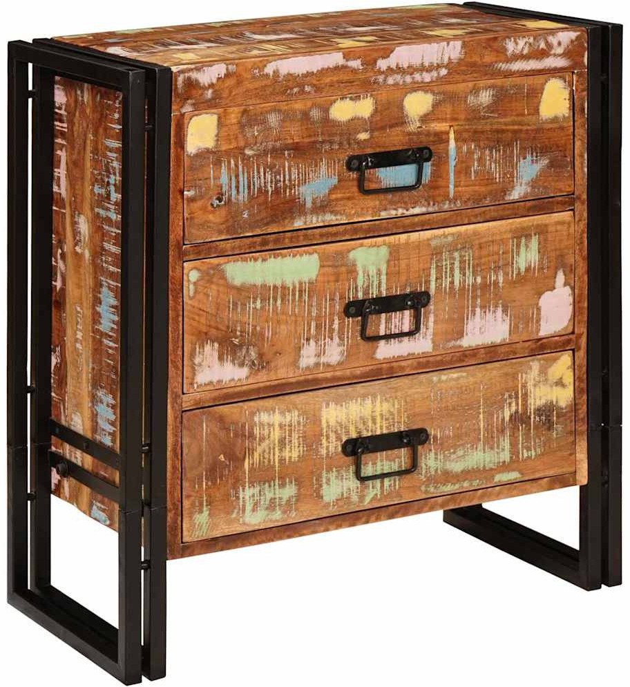 vidaXL Bufet z szufladą Brązowy 66 x 33 x 70 cm lite drewno z odzysku