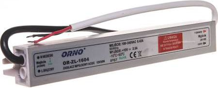 Orno Zasilacz do oświetlenia LED 170-265V AC/12V DC 30W IP67 (OR-ZL-1604)