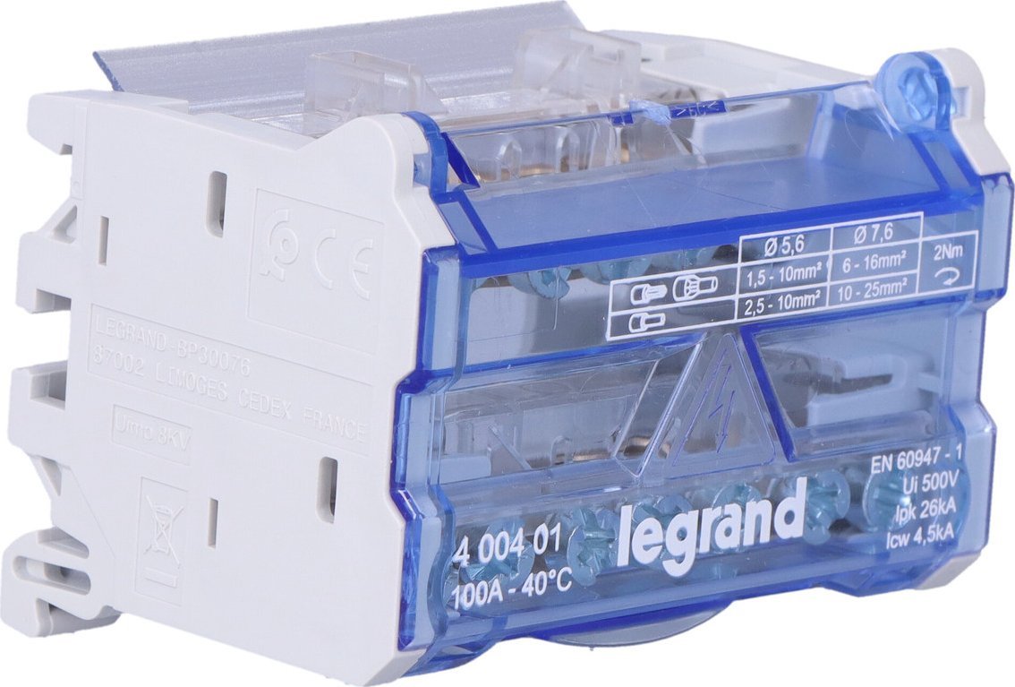 Legrand Modulowy blok listew rozdzielczych BR 2P-6 100A