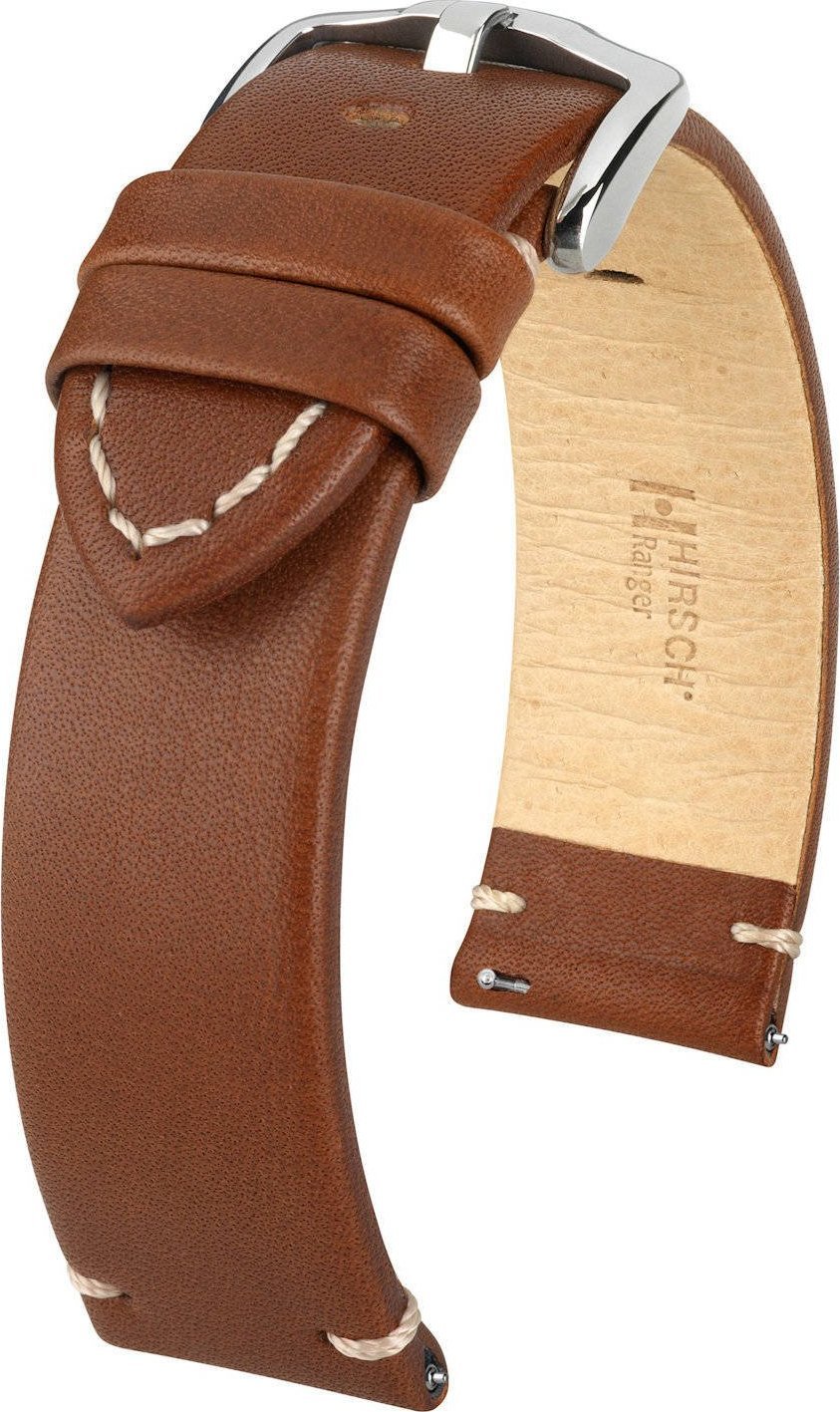 Hirsch Skórzany wodoodporny pasek do zegarka 22 mm HIRSCH Ranger 05402070-2-22