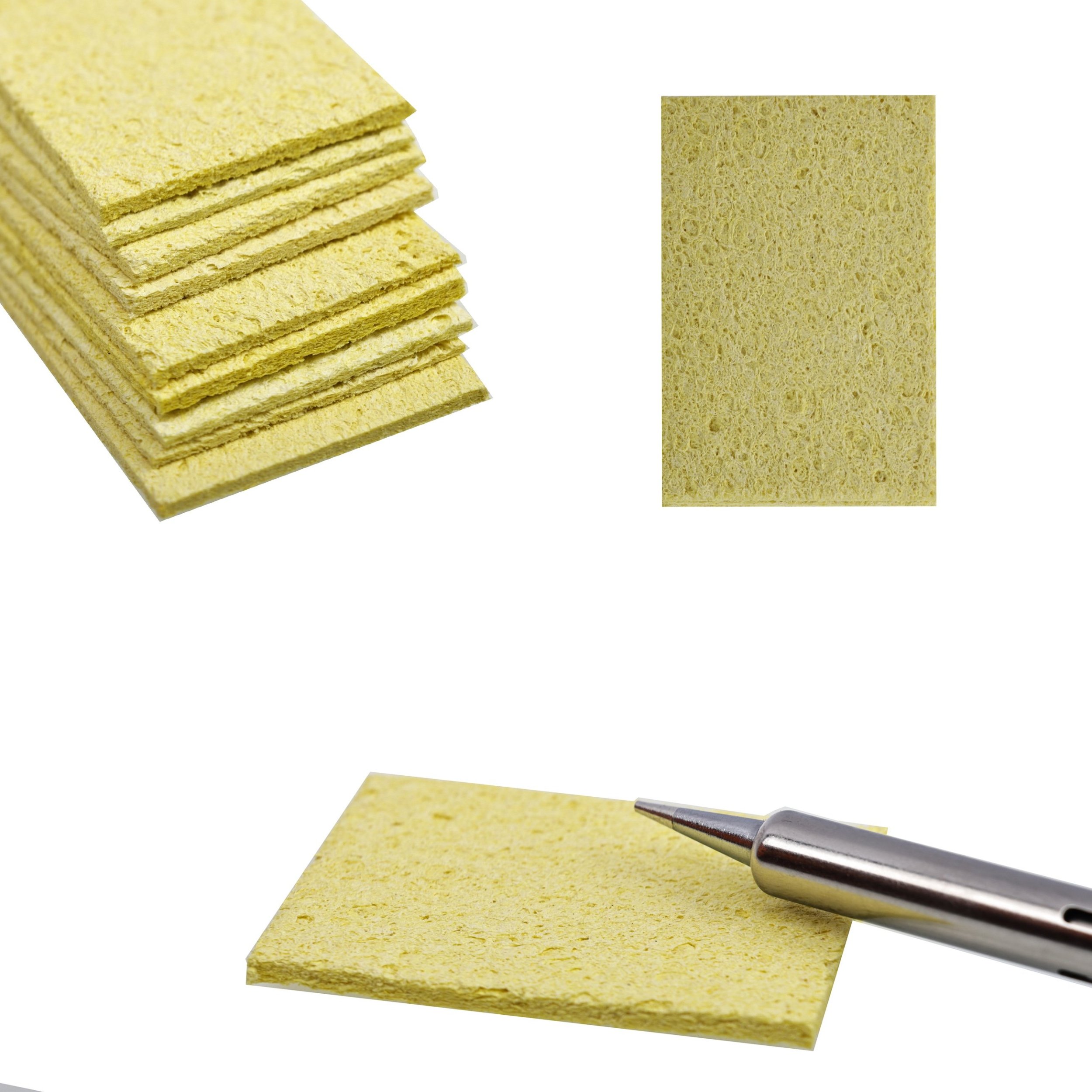 Rosfix CZYŚCIK GĄBKA DO CZYSZCZENIA GROTÓW LUTOWNICZYCH NA MOKRO LUTOWNICY 50X35MM